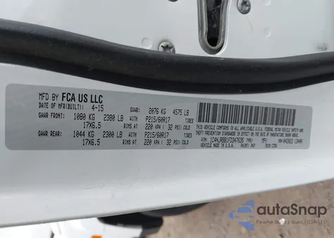 2015 Jeep Patriot Altitude Edition z USA, uszkodzony, nr VIN 1C4NJRBB1FD347635